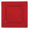 Smarty Had A Party 6.5" Red Square Plastic Salad Plates (120 Plates), 120PK 6976-CASE - alternate 2
